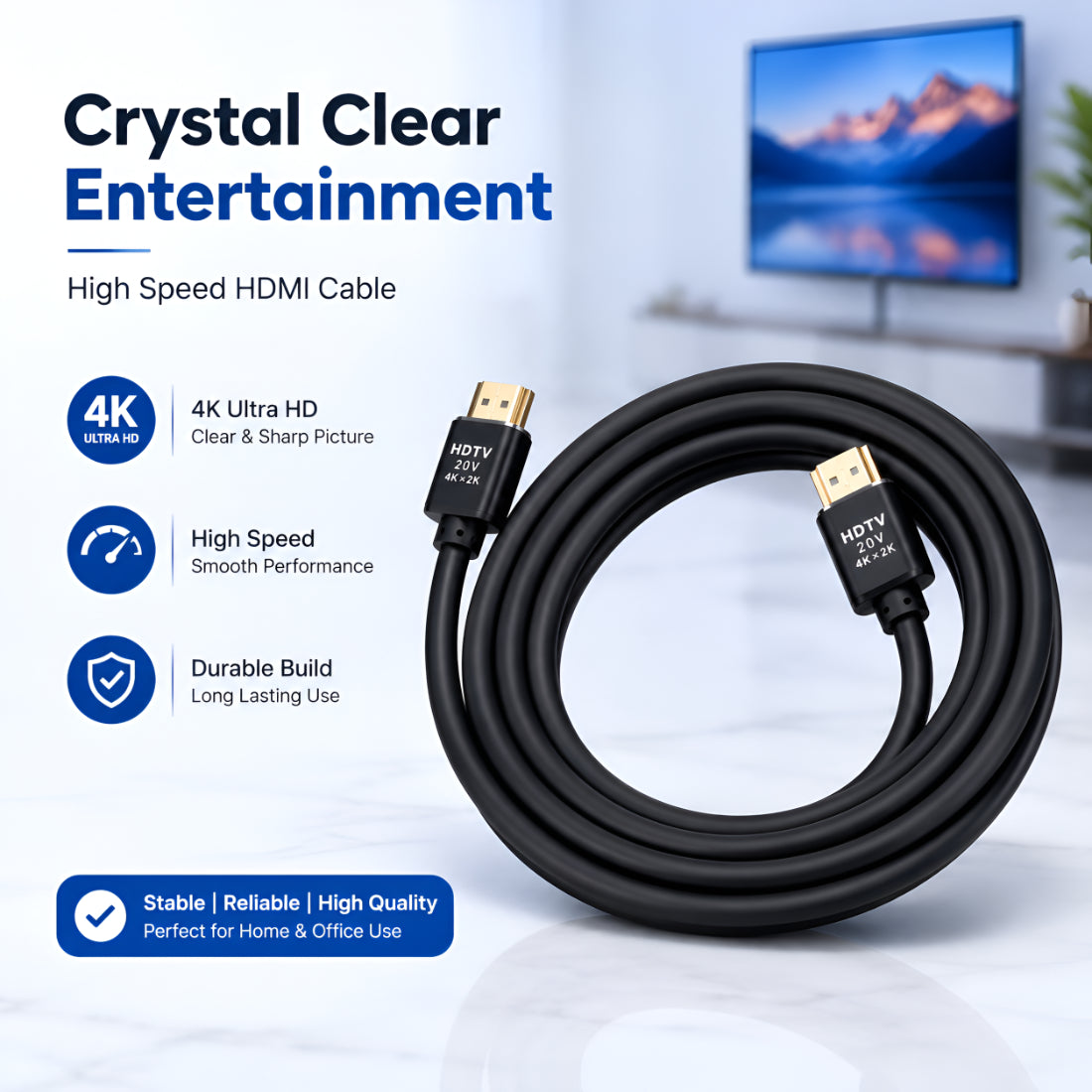 Upix Male to Male HDMI Cable - 4.5 Meters