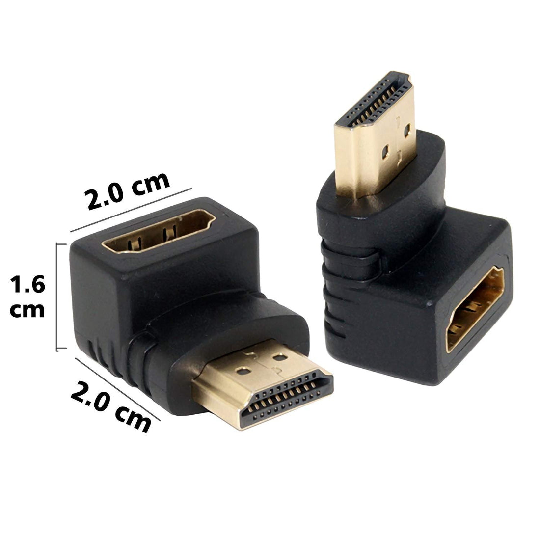 Upix HDMI Adapter (Male to Female), L-Shaped HDMI Jointer