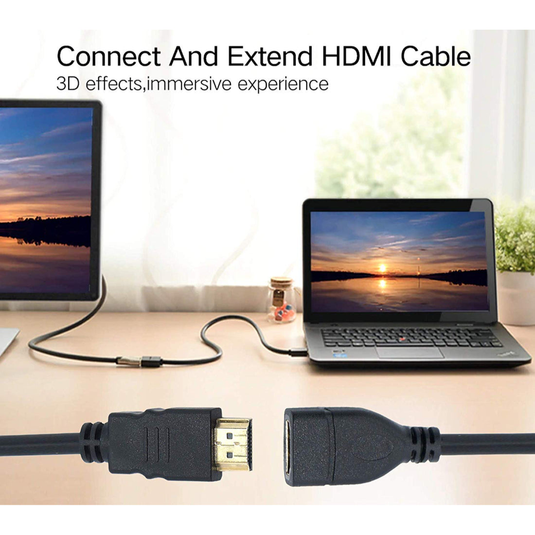 Upix HDMI Cable (Male to Female) - 1.3m