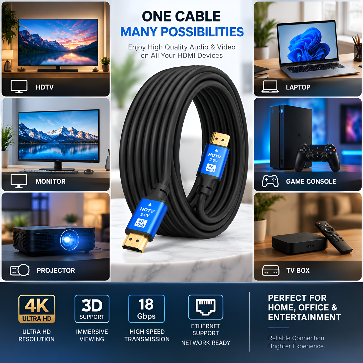 Upix Supreme VGA Male to Male Cable 1.5 Meter | VGA Monitor Cable for PC, Desktop