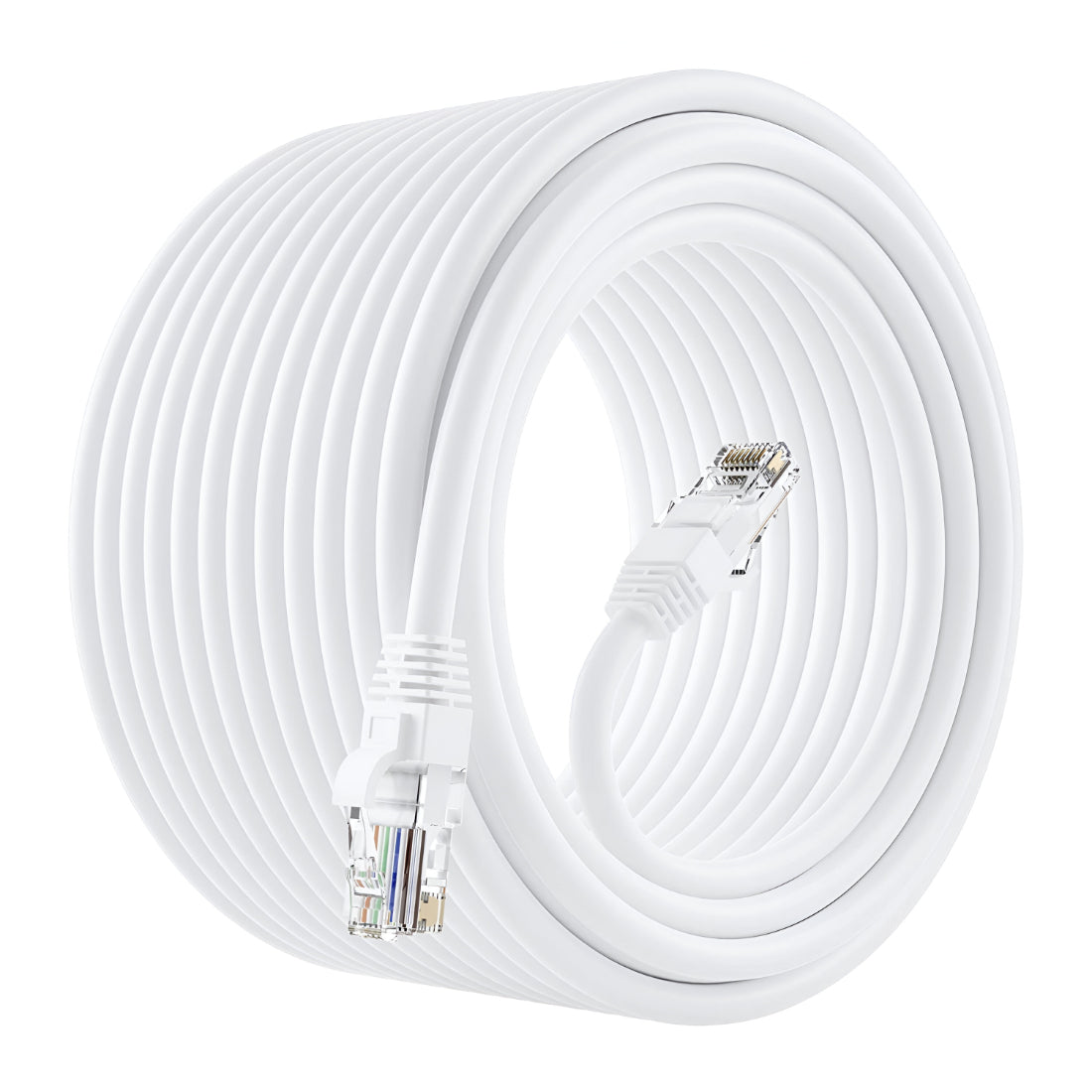 Upix Ethernet Patch Cord CAT6, RJ45 LAN Cable - 20 Meters (65.6 Feet) - White
