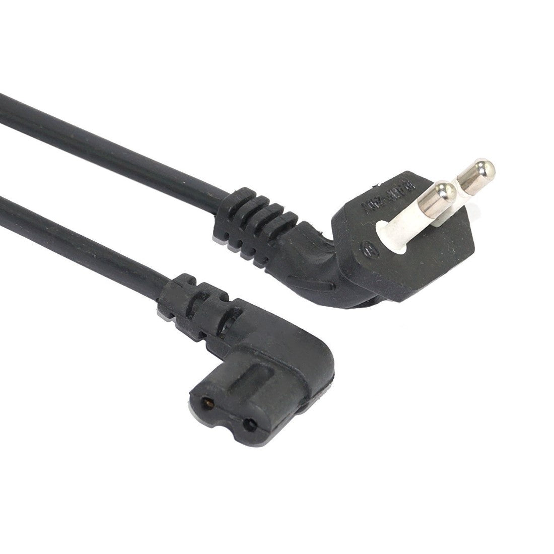 Upix 2 Pin Power Cord  with L-shaped Adapter for Laptop, Printer - 1.3 Meters