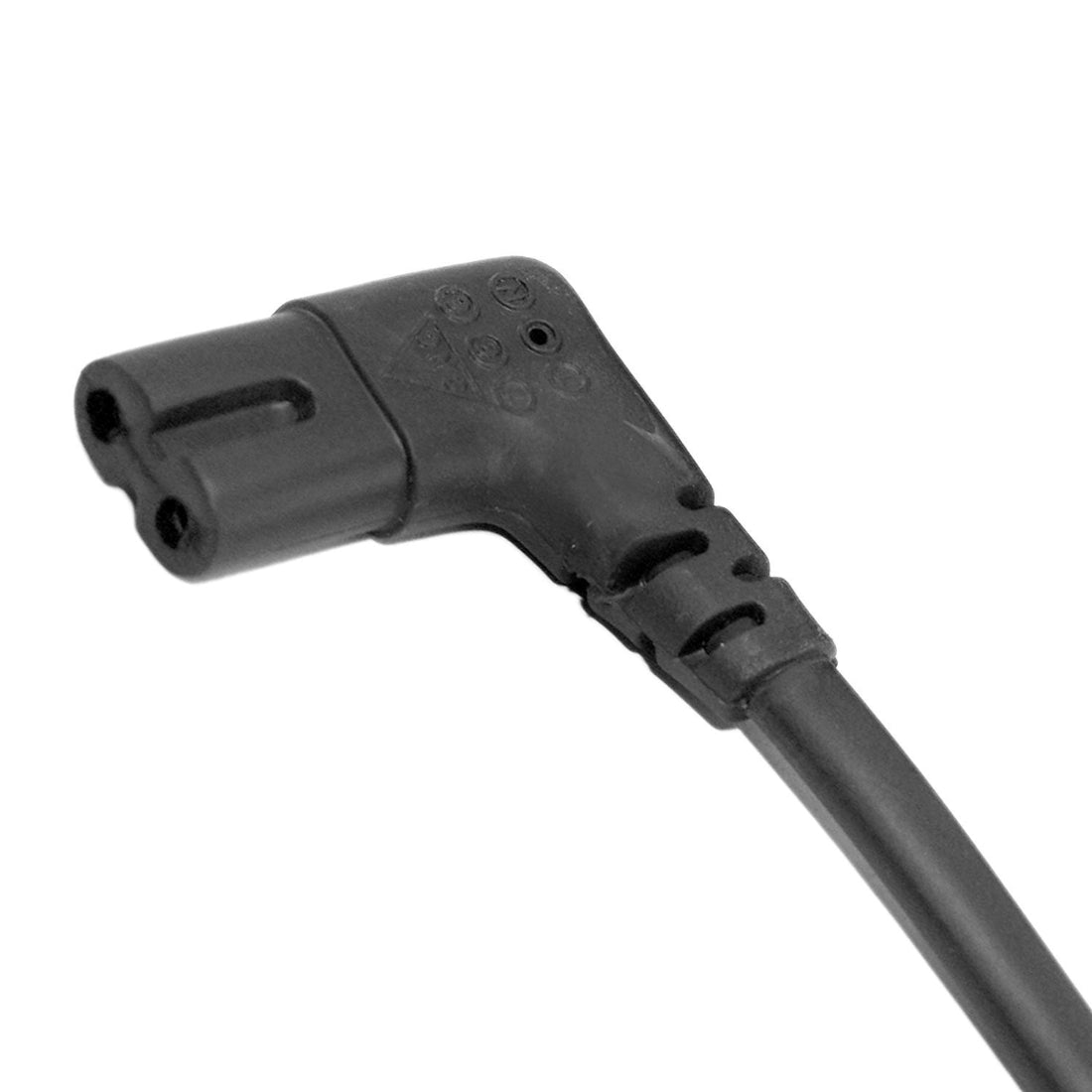 Upix 2 Pin Power Cord  with L-shaped Adapter for Laptop, Printer - 1.3 Meters
