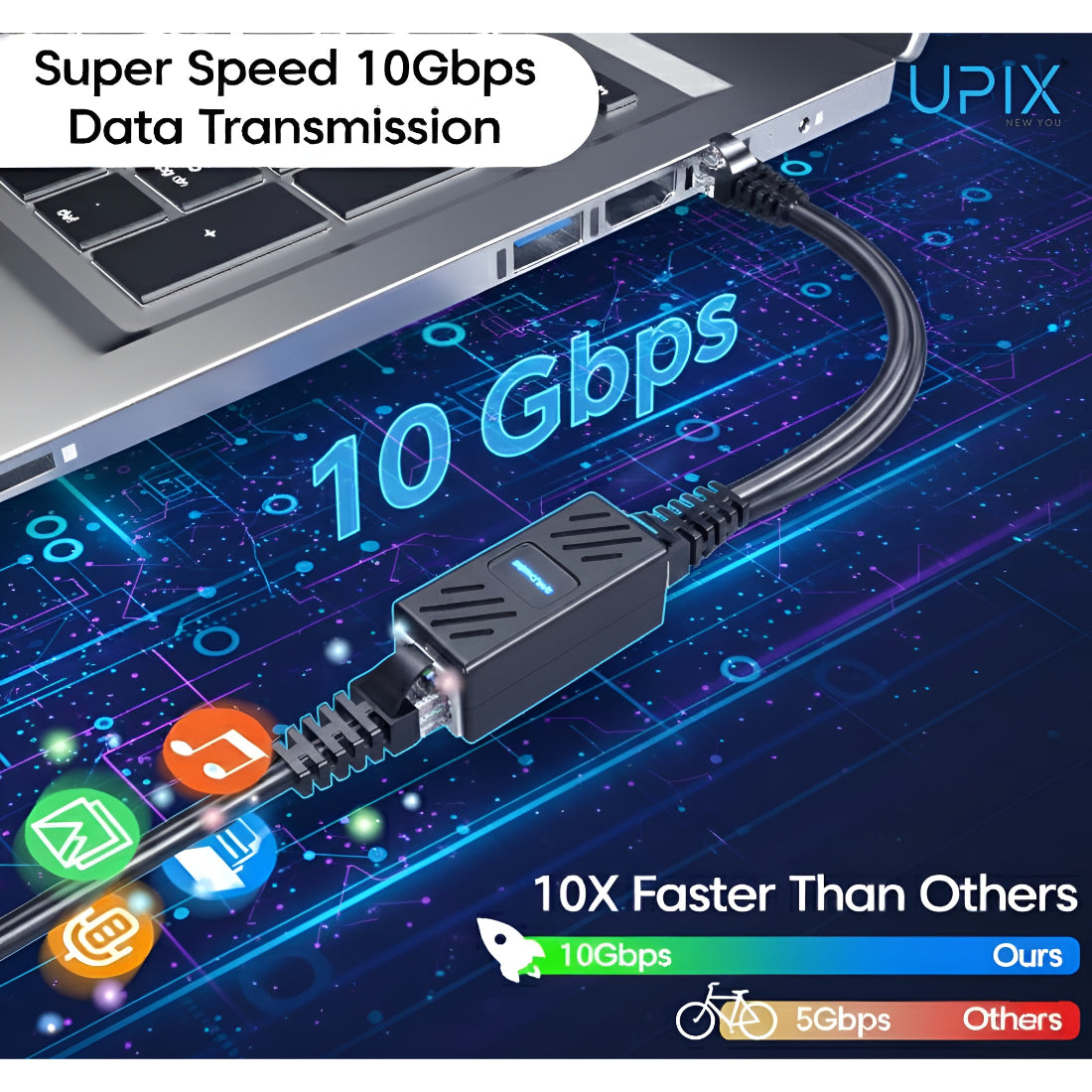 Upix Ethernet RJ45 Coupler, Pack of 2, For Router, Modem, Computer, Smart TV