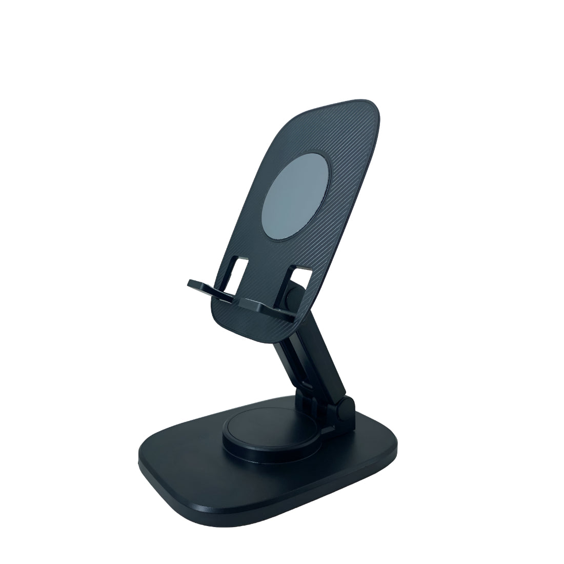 Upix Rotatable and Foldable Tabletop Mobile Stand with Stable Metalic Round Base
