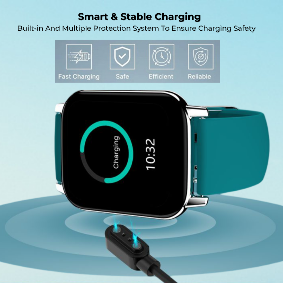 Upix Smartwatch USB All Type Charging Cable (Please match Cable Port before Ordering) (Works with 5V USB Adapter)