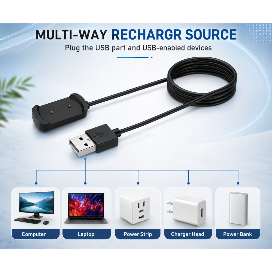 Upix Fast Magnetic Charger Cable Compatible with Amazfit GTR 2, GTR 2e, GTR 2 eSIM