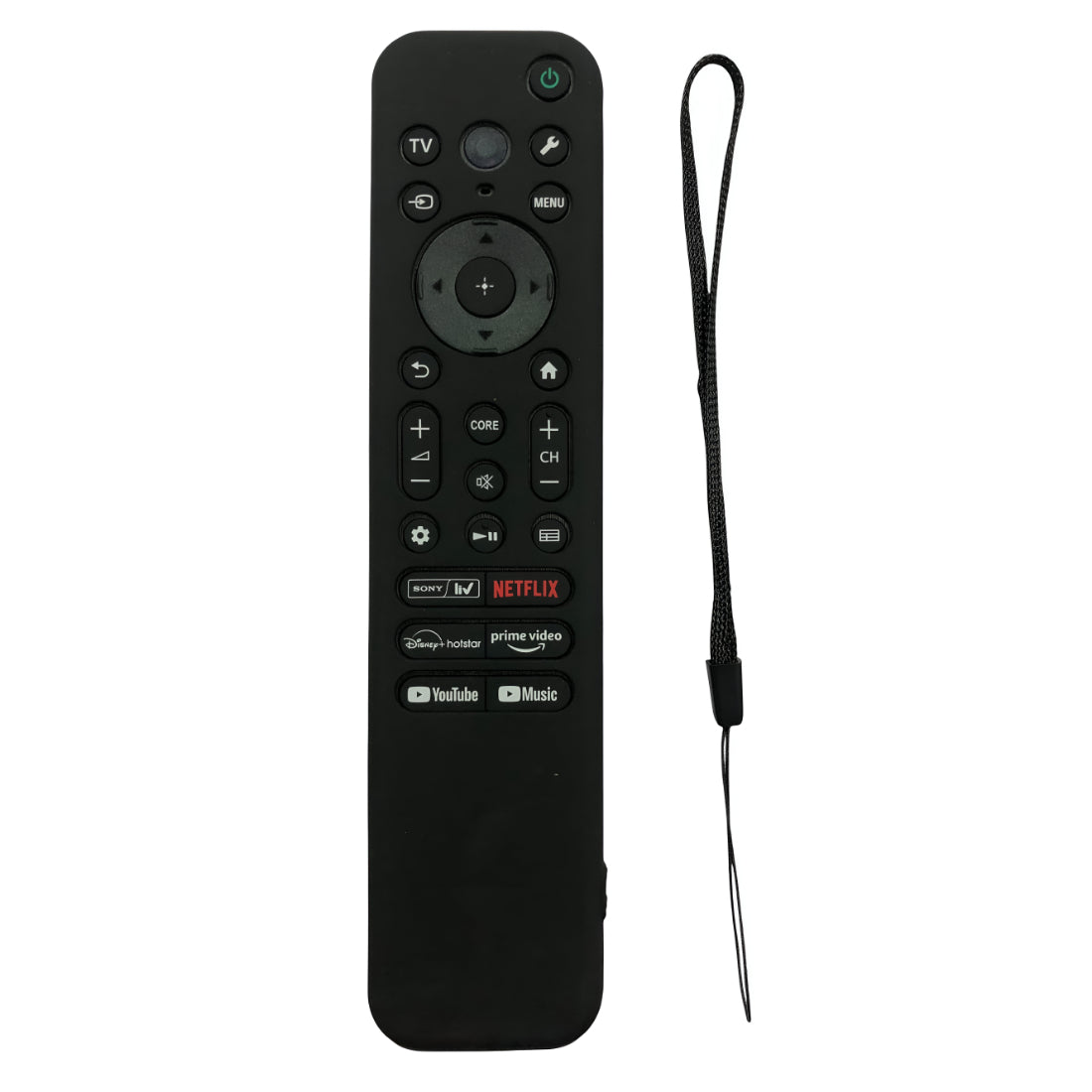 Upix Silicone Protective Cover for Sony Smart TV Remote – Soft Silicone Case Only (Black)