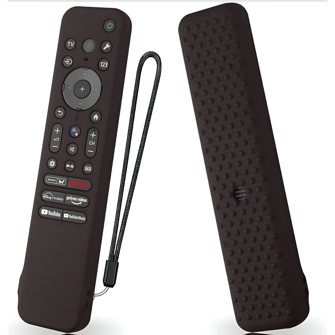 Upix Silicone Protective Cover for Sony Smart TV Remote – Soft Silicone Case Only (Black)
