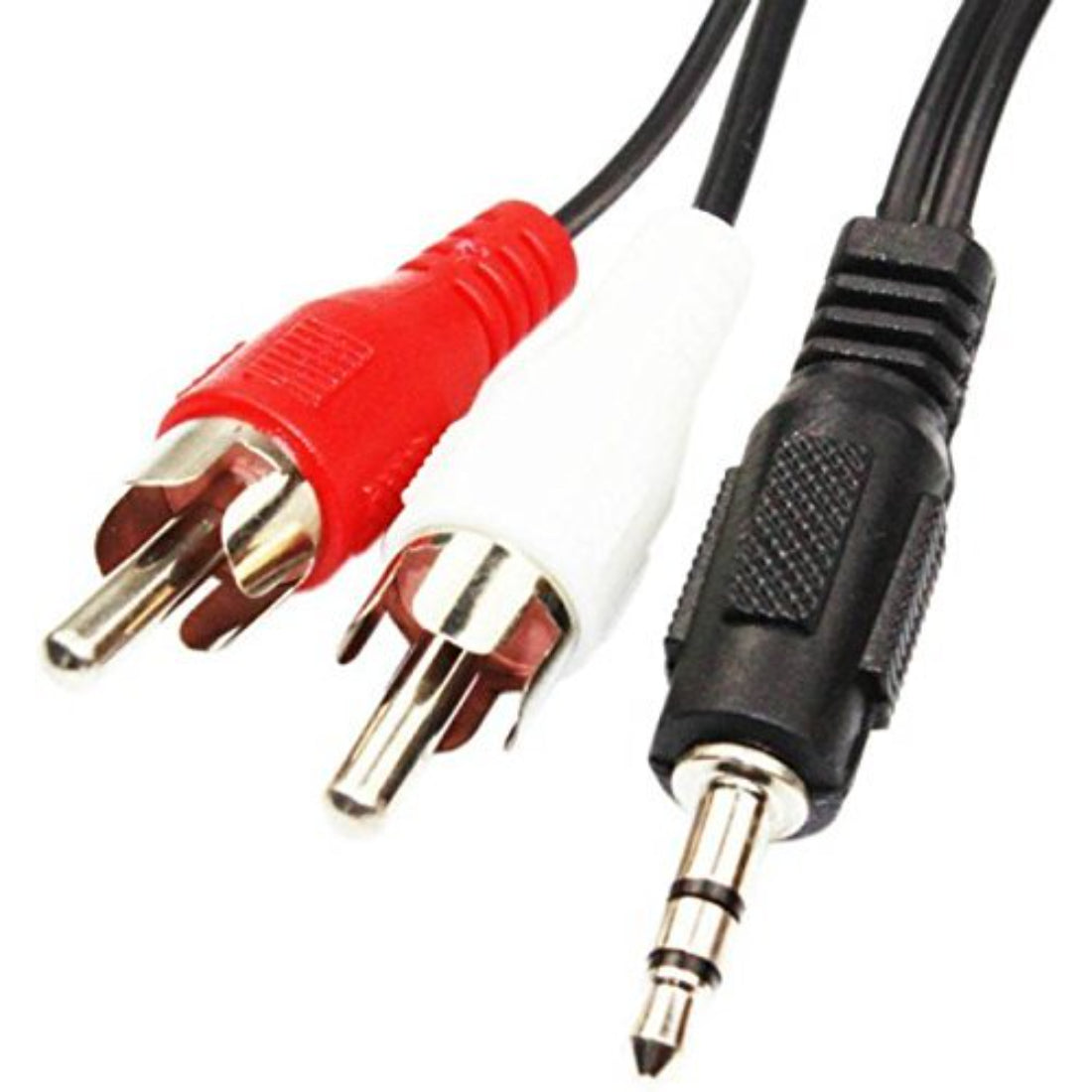 Upix 3.5mm Stereo Audio Male to 2RCA Male (EP to 2RCA) 1.3 Meters