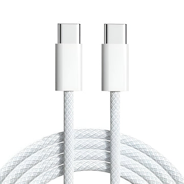 Upix Type C to Type C Super Fast Mobile Data Charging Nylon Braided Cable, 1 Metres