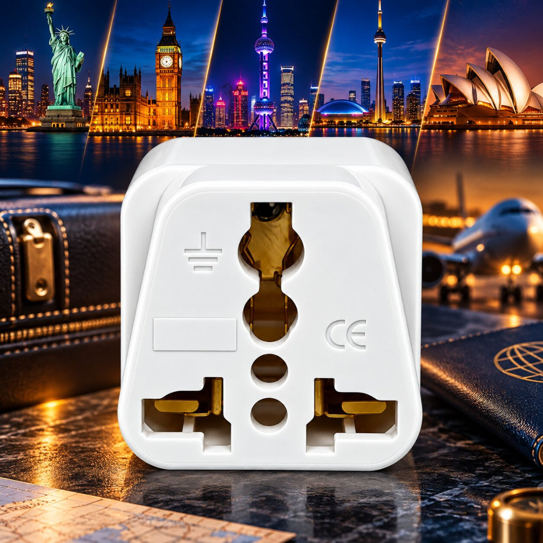 Upix World to India (Type D) Travel Adapter Plug, World (USA, UK, China, Canada, Australia, and More)