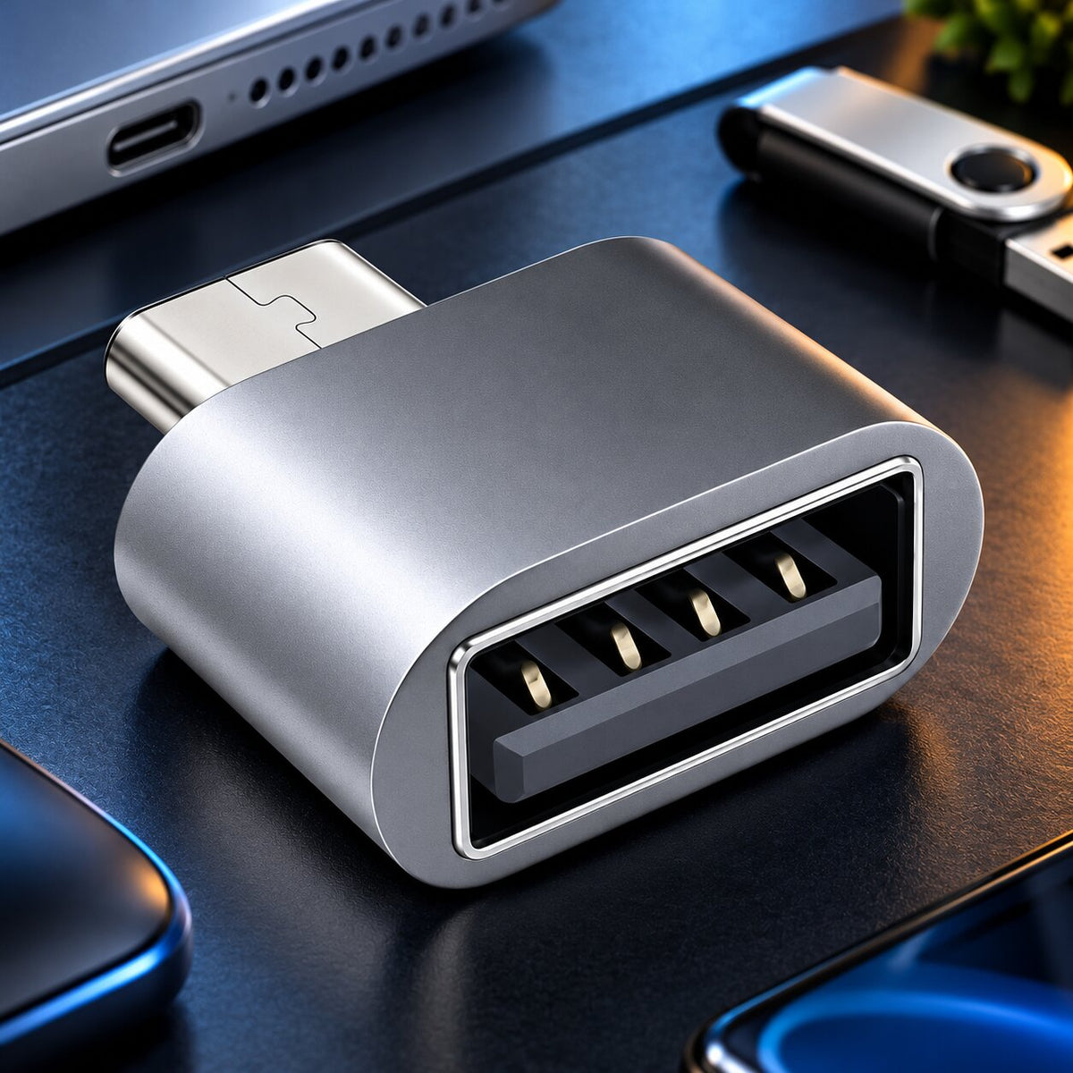 Upix USB Type V8 to USB A Female OTG Adapter