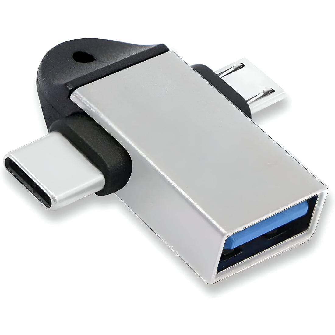Upix 2 in1 OTG Adapter USB 3.0 to Type-C with Micro-USB Port Converter