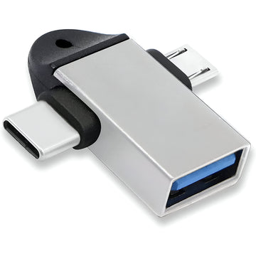 Upix 2 in1 OTG Adapter USB 3.0 to Type-C with Micro-USB Port Converter