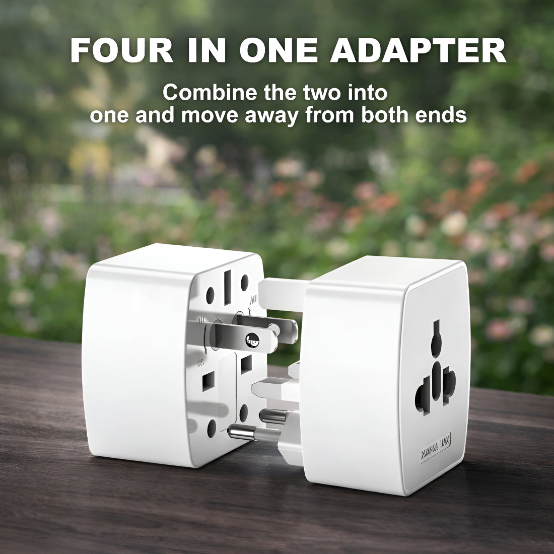 Upix Universal Worldwide Travel Adapter, All-in-One International Plug Converter with Carry Case