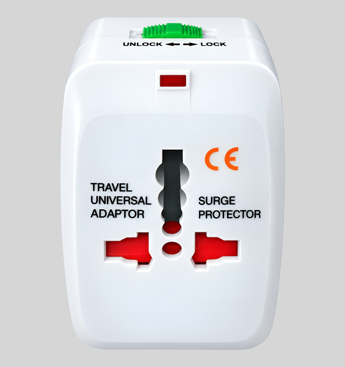 Upix Universal Travel Adapter Type A with 100-240V 6A, 2 USB Ports, USB 1000mA Max