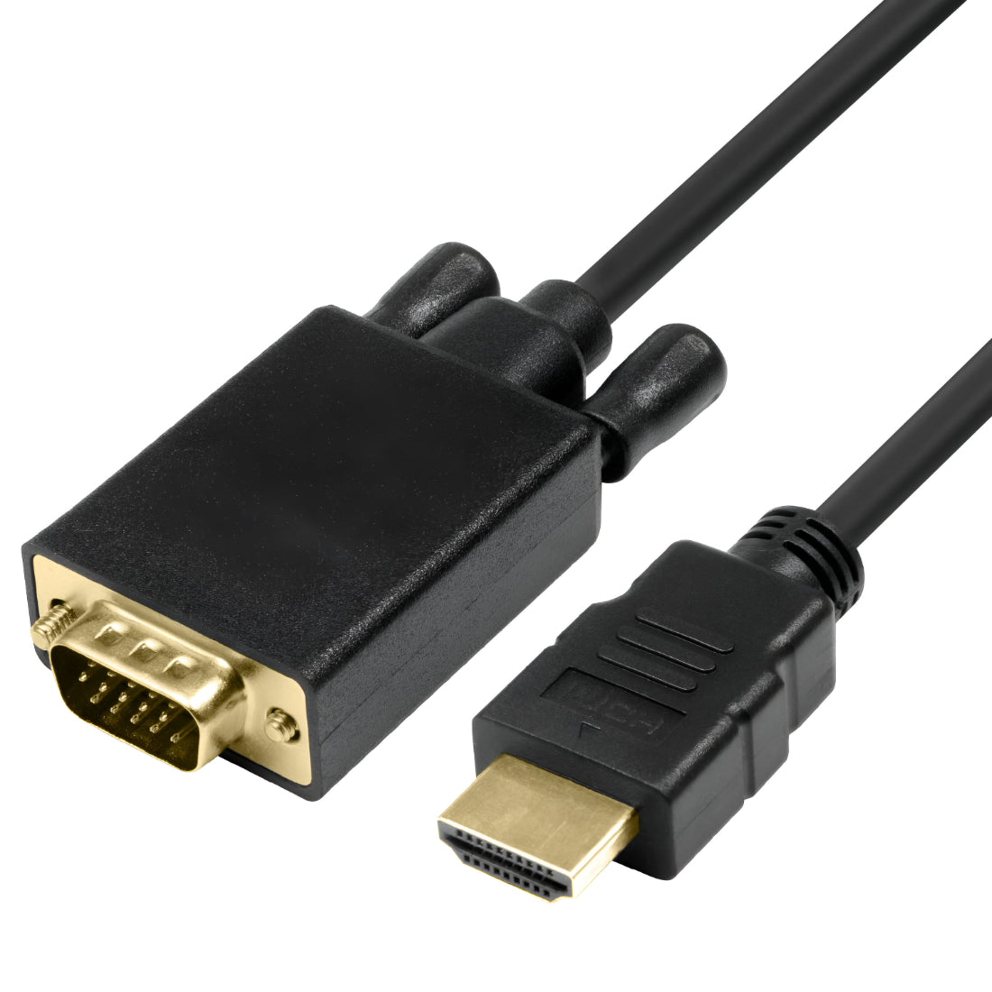 Upix HDMI to VGA Cable, HDMI Male INPUT to VGA Male OUTPUT - 1.8 Metres (Not Bidirectional)