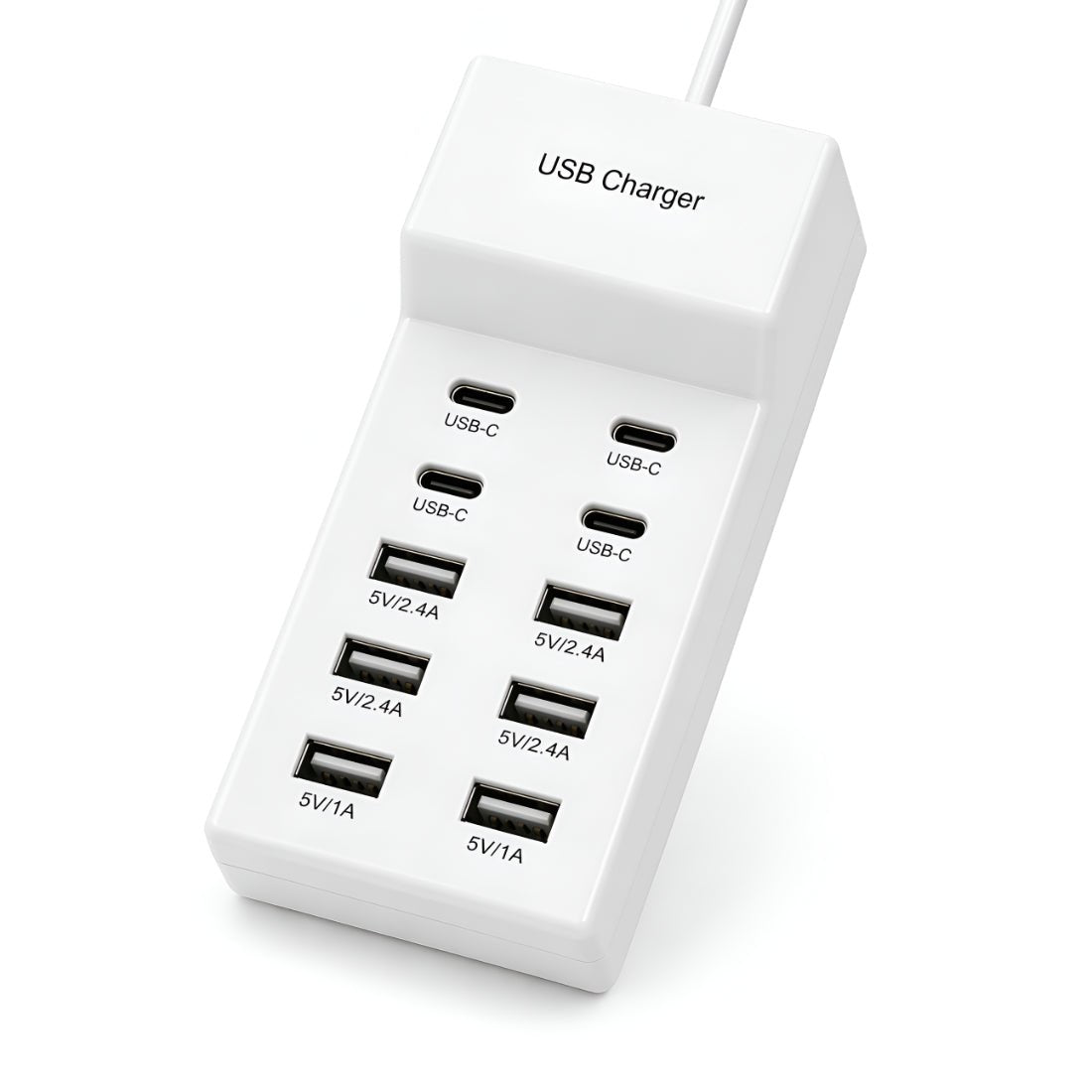 Upix 10-Port USB C Charging Station with 4 USB-C Ports and 6 USB-A Ports - Upix Inc.