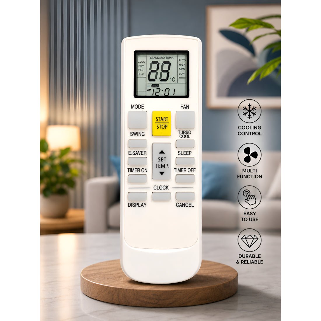 Upix Compatible Camipro AC Remote No. 231 (No Backlight) - Upix Inc.