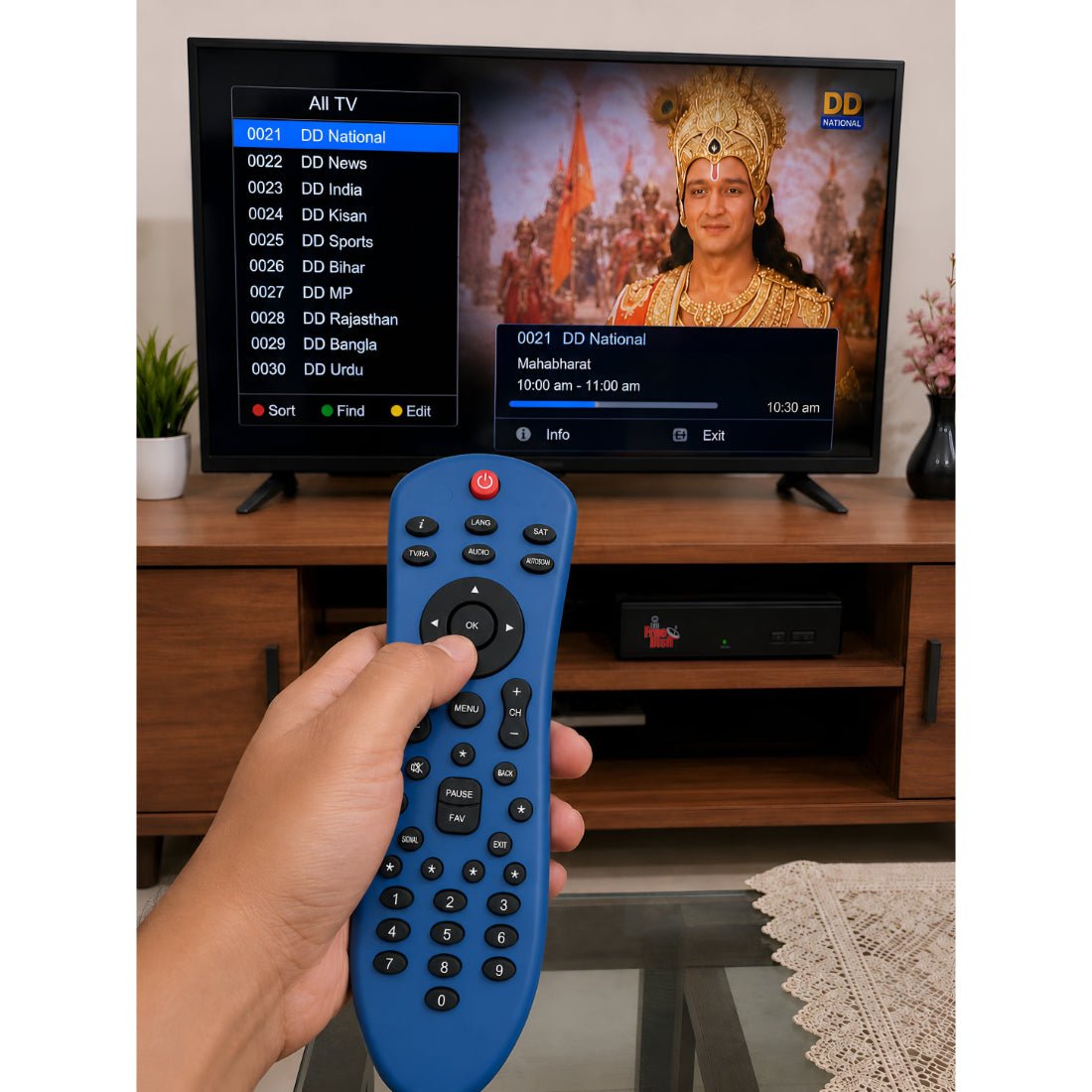 Upix Compatible DVB Free Dish DTH Remote No. 1433 - Upix Inc.