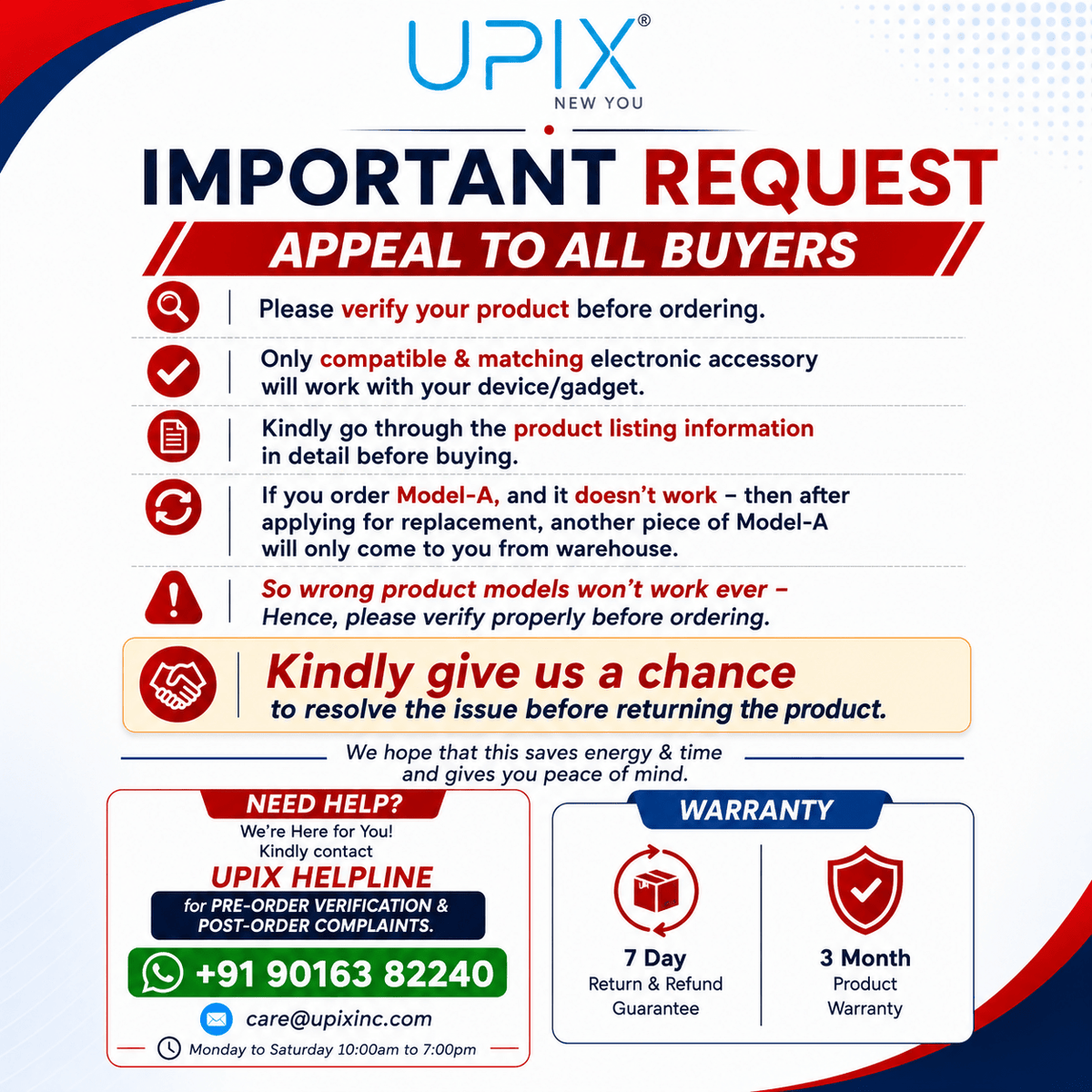 Upix Compatible Mitsubishi AC Remote No. 235A | with Backlight - Upix Inc.