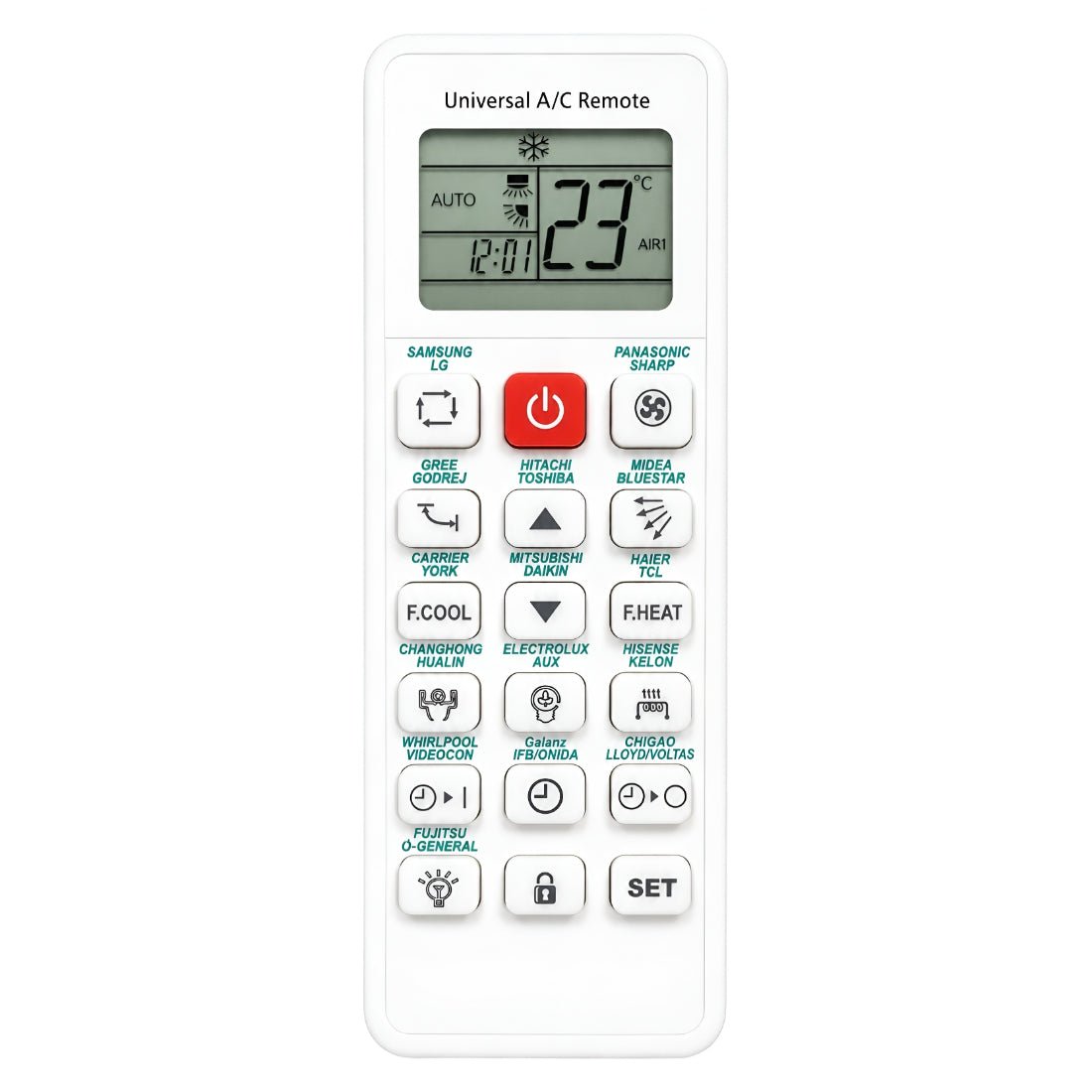 Upix Compatible Universal AC Remote No. K-6600, No Backlight, Exact Match Required - Upix Inc.