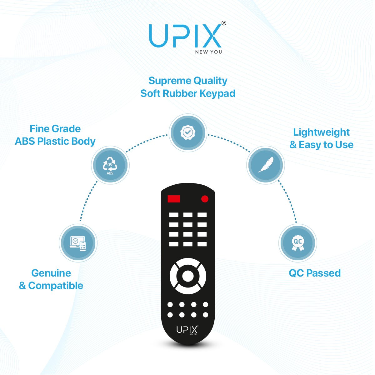 Upix Compatible Vu Smart TV Remote No. 1439 | with Voice | - Upix Inc.