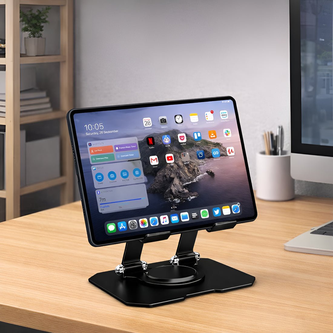 Upix Premium Adjustable Metal Mobile and Tablet Stand with 360° Rotation - Upix Inc.