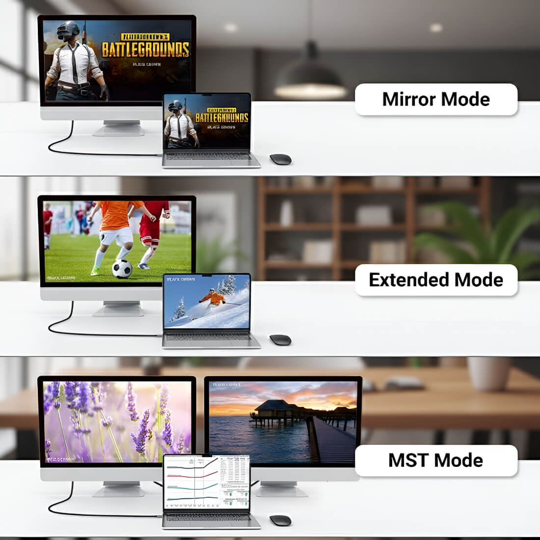 Upix Type C to Display Port Cable 1.5 Metres (4.92 Feet), Thunderbolt Compatible for MacBook, Laptop, iPad, PC, Projector - Upix Inc.