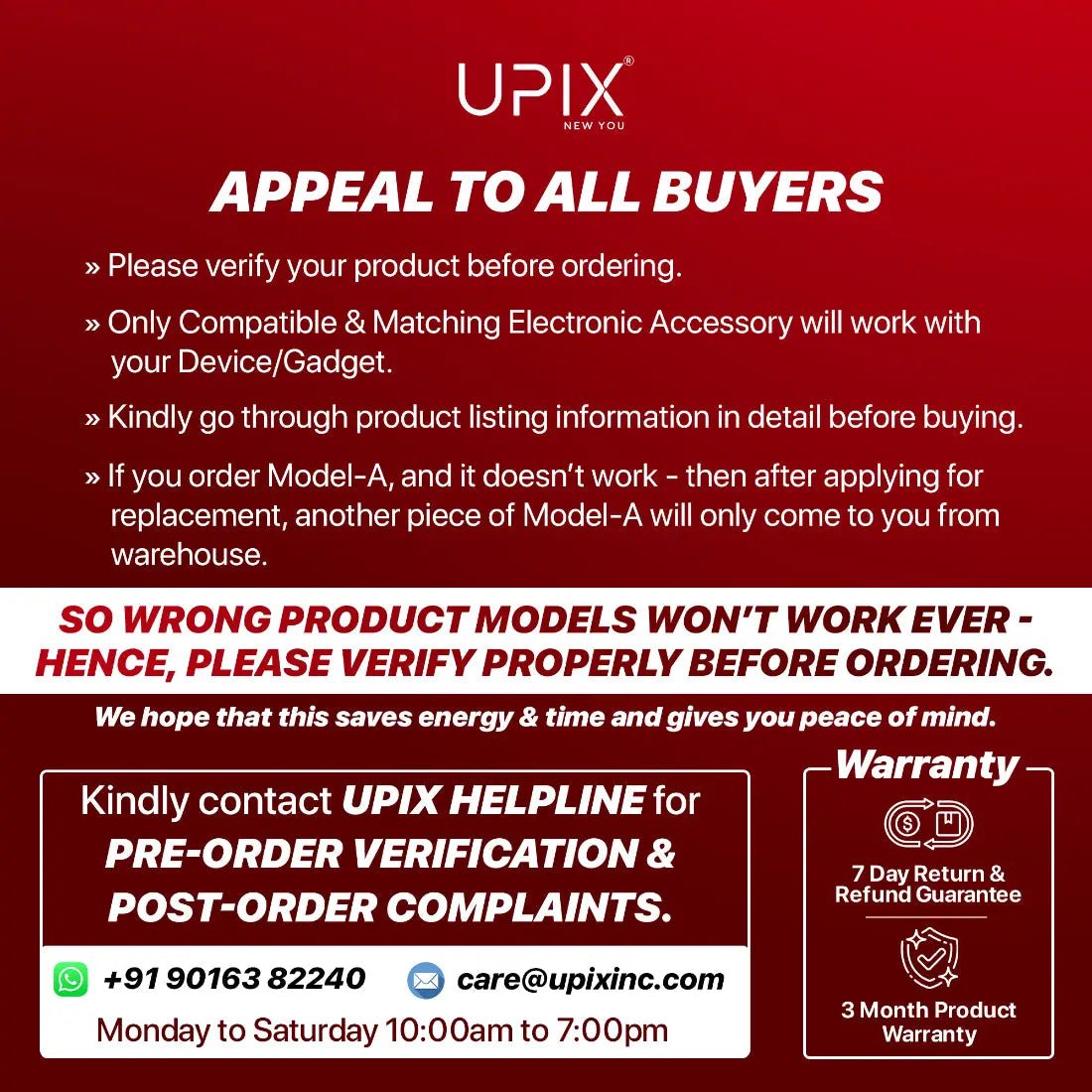 Upix Type C to Lightning Cable 30cm (0.98 Feets), Compatible for i-Phone 14/13/12/11/X/i-Pad - White - Upix Inc.