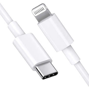 Upix Type C to Lightning Cable 30cm (0.98 Feets), Compatible for i-Phone 14/13/12/11/X/i-Pad - White - Upix Inc.