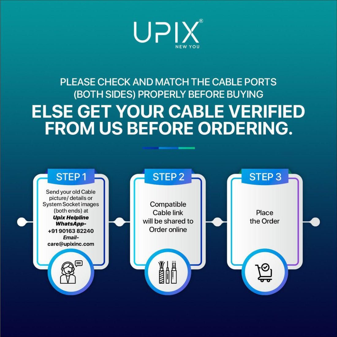 Upix Type C to Lightning Cable 30cm (0.98 Feets), Compatible for i-Phone 14/13/12/11/X/i-Pad - White - Upix Inc.