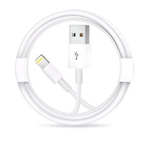 Upix Lightning to USB Cable Data Sync Fast Charging Cable, Compatible for iPhone 13, 12,11, X, 8, 7  (1 Metres) - White