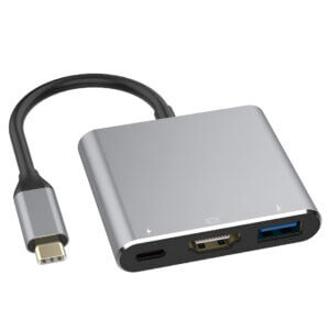 Upix USB-C to HDMI 3-in-1 Adapter | 4K@30Hz | 100W PD | Compatible with MacBook, iPad Pro, Laptop & Type-C Devices