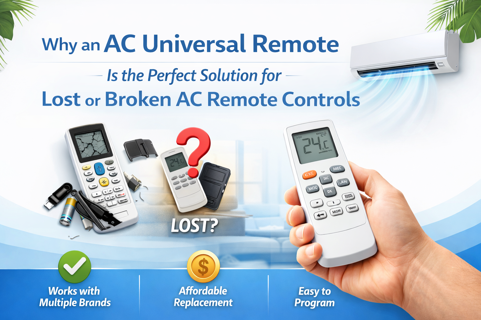 Why an AC Universal Remote Is the Perfect Solution for Lost or Broken AC Remote Controls