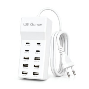Upix 10-Port USB C Charging Station with 4 USB-C Ports & 6 USB-A Ports | PME004