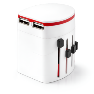 Upix Universal Travel Adapter 1300W Worldwide All-in-One Power Converter with Dual USB Ports