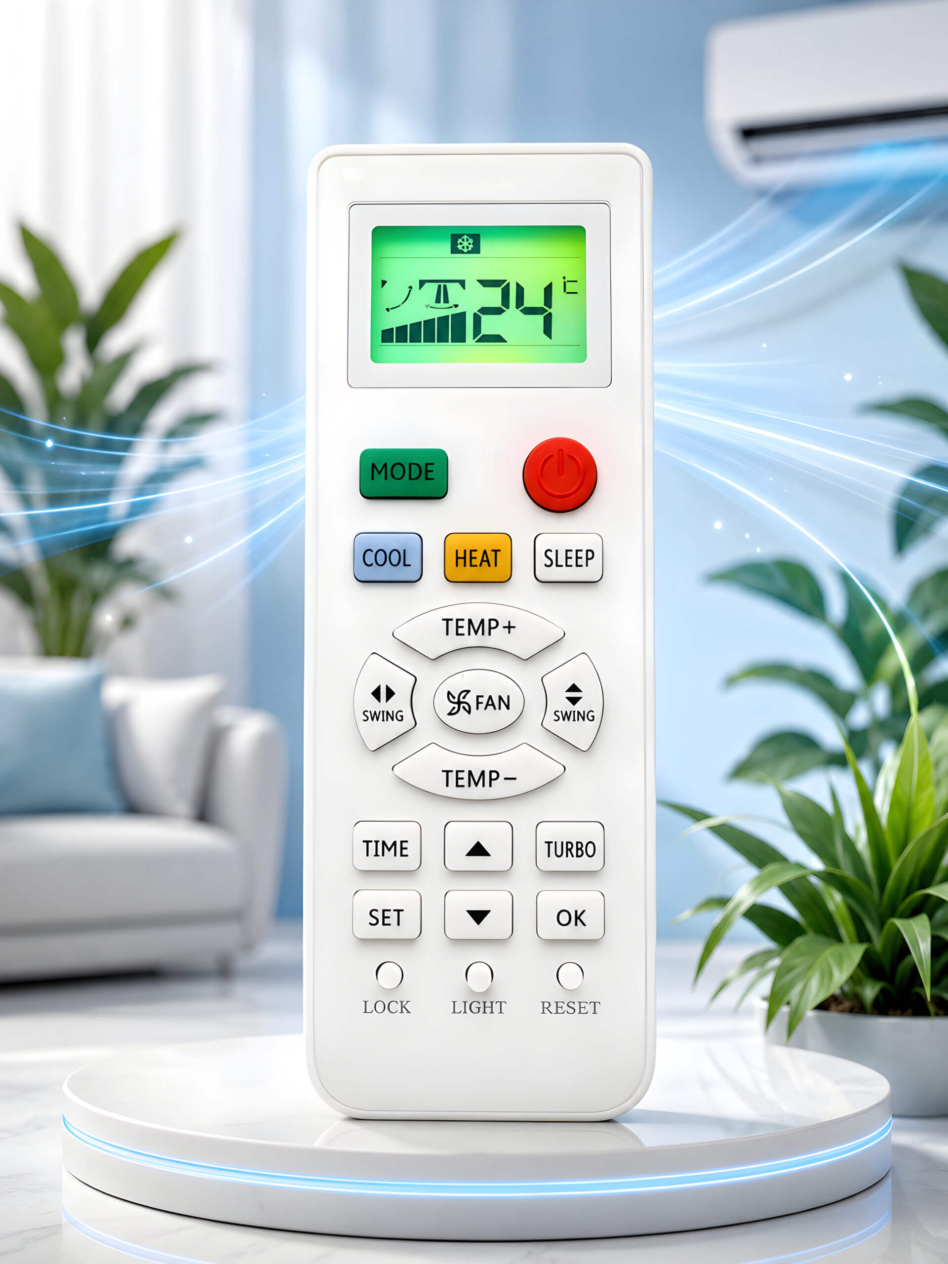 Upix Compatible Haier AC Remote No. 131I (No Backlight) - Image 3